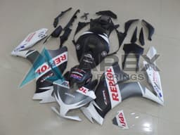 White Silver Matte Black Red Repsol - Honda CBR1000RR Fireblade SC59 II (2012-2016) ABS Fairings | Apex Fairings — view 1