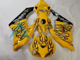 Yellow Black Flame - Honda CBR1000RR Fireblade SC59 II (2012-2016) ABS Fairings | Apex Fairings — view 1