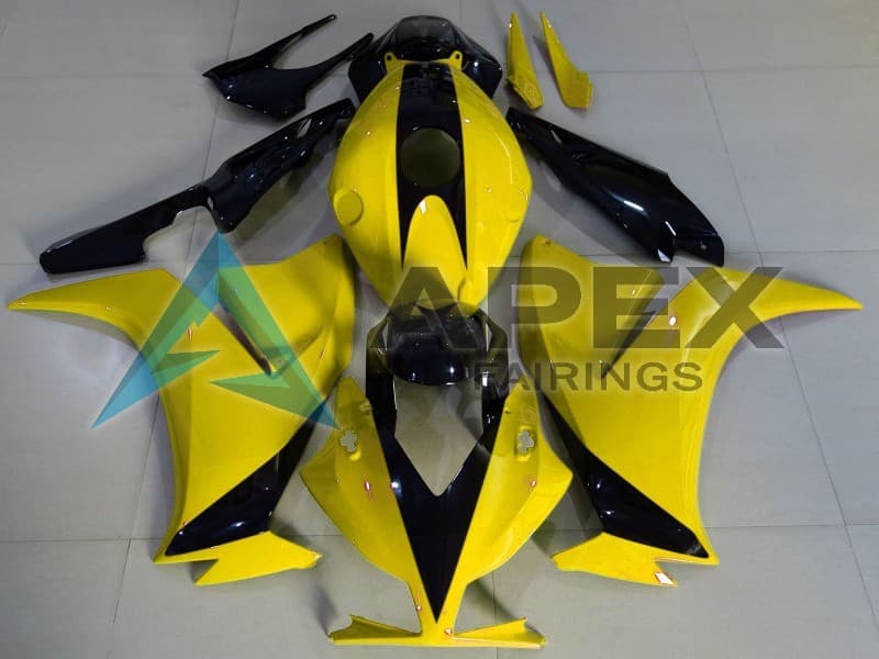 Yellow Glossy Black - Honda CBR1000RR Fireblade SC59 II (2012-2016) ABS Fairings | Apex Fairings