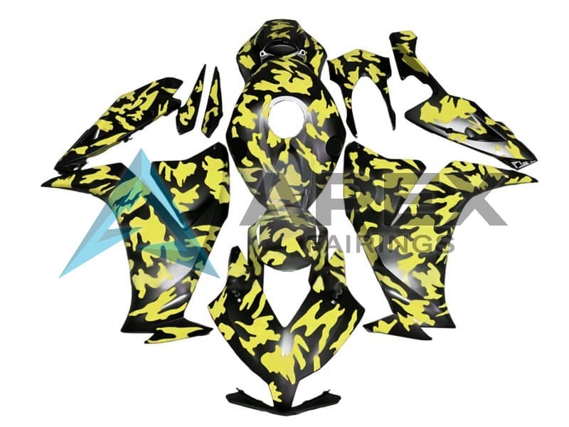 Yellow Grey Black Camouflage - Honda CBR1000RR Fireblade SC59 II (2012-2016) ABS Fairings | Apex Fairings