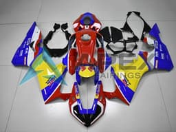 White Red Blue Yellow HRC - Honda CBR1000RR Fireblade SC77 (2017-2026) ABS Fairings — Style FE127 | Apex Fairings — view 1