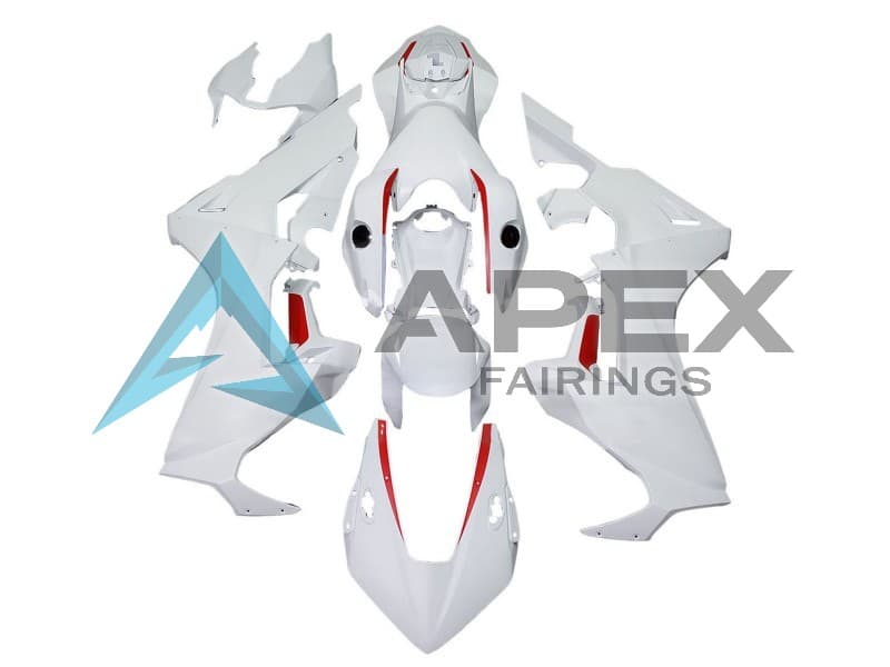 White with Red Line - Honda CBR1000RR Fireblade SC77 (2017-2026) ABS Fairings | Apex Fairings