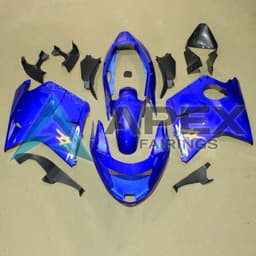 Blue with White CBR and Yellow XX - Honda CBR1100XX SuperBlackBird (1996-2007) ABS Fairings | Apex Fairings — view 1