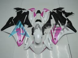 White Pink Matte Black - Honda CBR125R (2004-2006) ABS Fairings | Apex Fairings — view 1