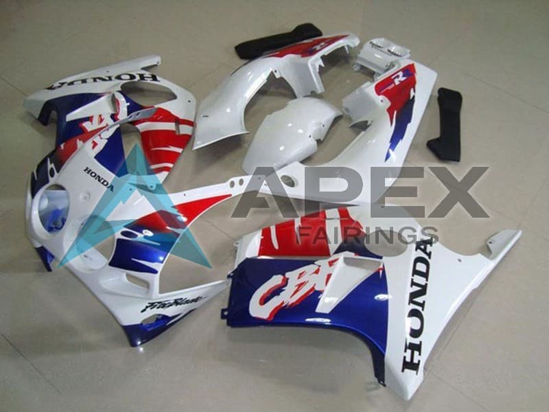 White Red Blue - Honda CBR250R MC19 (1988-1989) ABS Fairings | Apex Fairings