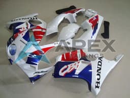White Red Blue - Honda CBR250R MC19 (1988-1989) ABS Fairings | Apex Fairings — view 1