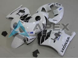 White Glossy Black - Honda CBR250RR MC22 (1990-1996) ABS Fairings — Style FE41 | Apex Fairings — view 1