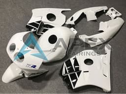 White Glossy Black - Honda CBR250RR MC22 (1990-1996) ABS Fairings — Style FE42 | Apex Fairings — view 1