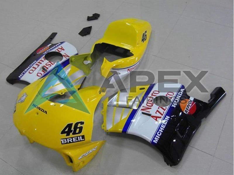 Yellow Silver White Red Nastro Azzurro Breil 46 - Honda CBR250RR MC22 (1990-1996) ABS Fairings | Apex Fairings