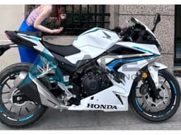 White Blue - Honda CBR400R (2019-2023) ABS Fairings | Apex Fairings — view 1