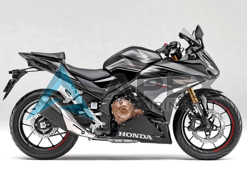 White Matte Black - Honda CBR400R (2019-2023) ABS Fairings | Apex Fairings