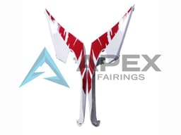 White Red Blue - Honda CBR400R (2019-2023) ABS Fairings — Style FE8 | Apex Fairings — view 4