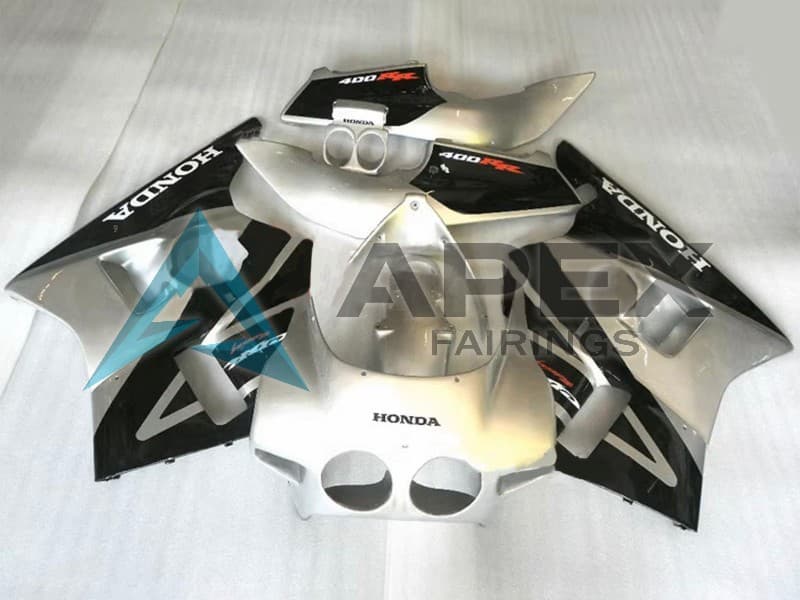 White Yellow Blue Glossy Black Corona Motul - Honda CBR400RR NC23 (1987-1989) ABS Fairings | Apex Fairings