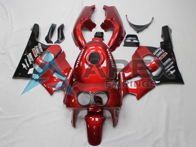 Red Glossy Black - Honda CBR400RR NC29 (1990-1999) ABS Fairings | Apex Fairings