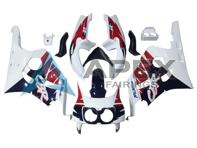 White Red Dark Blue Fireblade - Honda CBR400RR NC29 (1990-1999) ABS Fairings | Apex Fairings