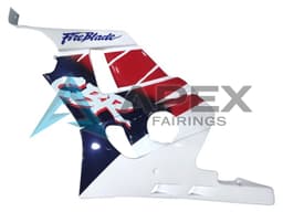 White Red Dark Blue Fireblade - Honda CBR400RR NC29 (1990-1999) ABS Fairings | Apex Fairings — view 4