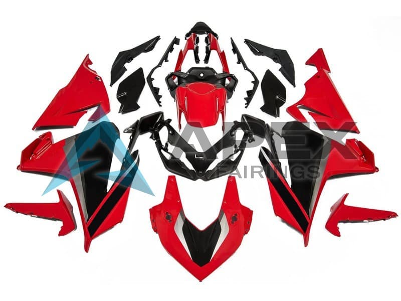 Red Grey Black - Honda CBR500R (2019-2023) ABS Fairings — Style FE27 | Apex Fairings
