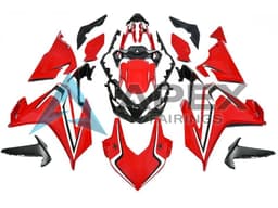 Red White Black - Honda CBR500R (2019-2023) ABS Fairings — Style FE28 | Apex Fairings — view 1