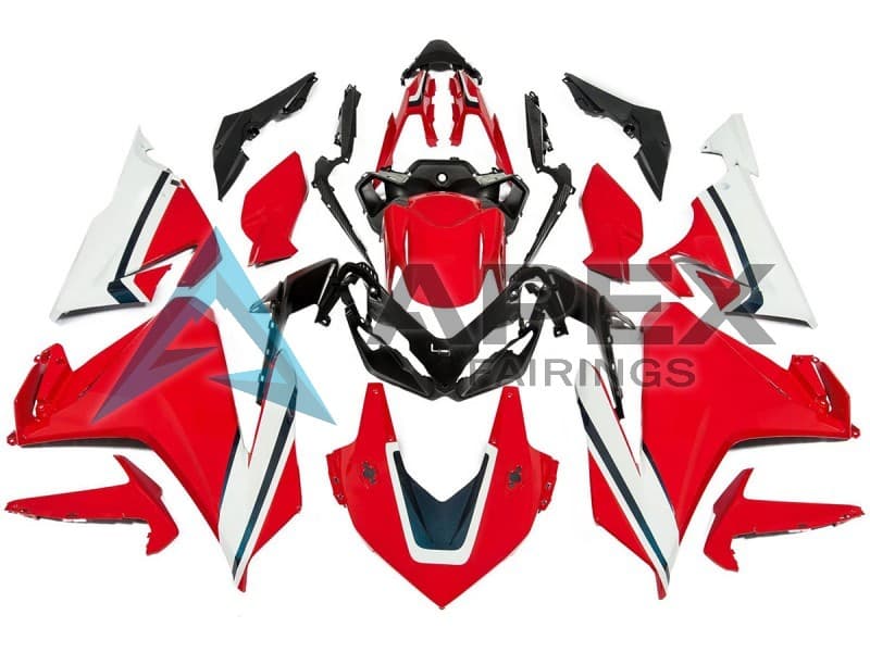 Red White Black - Honda CBR500R (2019-2023) ABS Fairings — Style FE30 | Apex Fairings