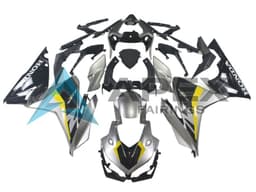 Silver Yellow Glossy Black - Honda CBR500R (2019-2023) ABS Fairings | Apex Fairings — view 1
