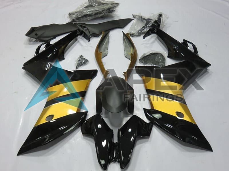 Gold Glossy Black CBR Design - Honda CBR600F (2011-2013) ABS Fairings | Apex Fairings