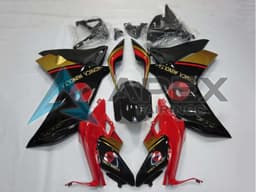 Red Gold Glossy Black Konica Minolta - Honda CBR600F (2011-2013) ABS Fairings | Apex Fairings — view 1
