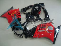 Red Glossy Black - Honda CBR600 F3 (1997-1998) ABS Fairings — Style FE17 | Apex Fairings — view 1