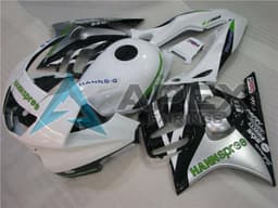 White Silver Green Hannspree - Honda CBR600 F3 (1997-1998) ABS Fairings | Apex Fairings — view 2