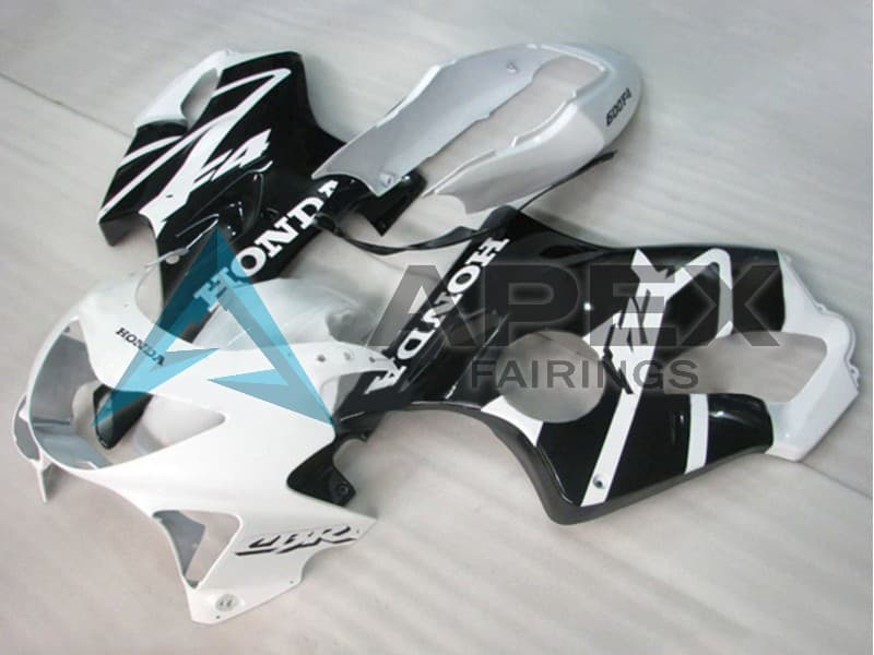 White Glossy Black - Honda CBR600 F4 (1999-2000) ABS Fairings | Apex Fairings