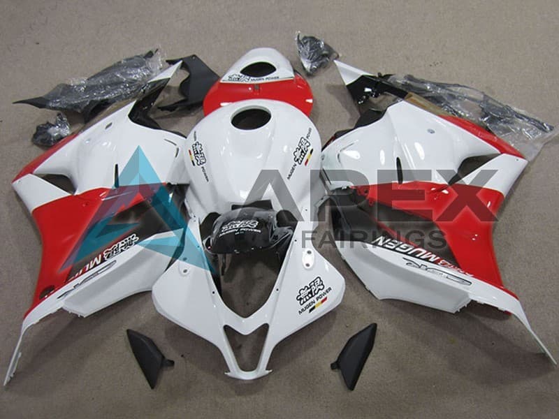 White Red Glossy Black - Honda CBR600RR (2009-2012) ABS Fairings — Style FE205 | Apex Fairings