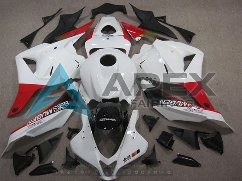 White Red Glossy Black Mugen - Honda CBR600RR (2009-2012) ABS Fairings | Apex Fairings