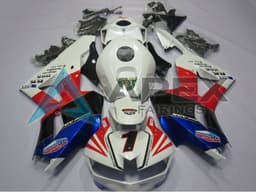 White Red Blue Black Number 1 - Honda CBR600RR EURO Spec (2013-2023) ABS Fairings | Apex Fairings — view 1
