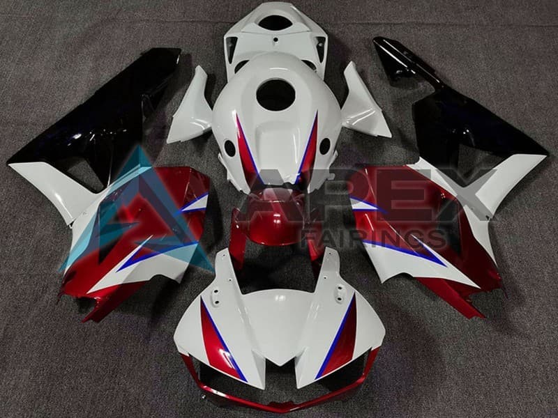 White Red Blue Glossy Black - Honda CBR600RR EURO Spec (2013-2023) ABS Fairings | Apex Fairings