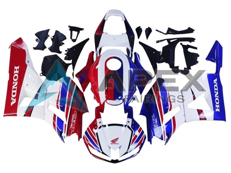 White Red Blue - Honda CBR600RR EURO Spec (2013-2023) ABS Fairings — Style F115 | Apex Fairings