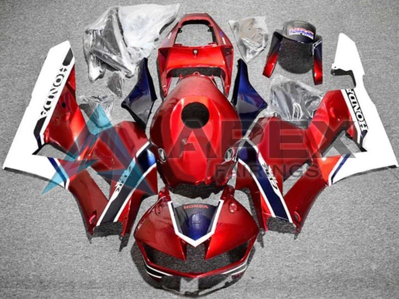 White Red Blue - Honda CBR600RR EURO Spec (2013-2023) ABS Fairings — Style F117 | Apex Fairings