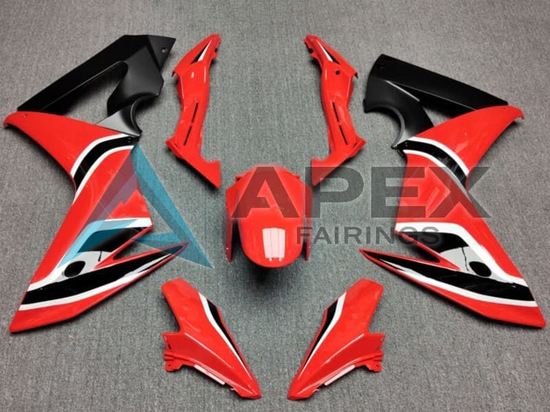 Red Matte Black - Honda CBR650F (2014-2016) ABS Fairings | Apex Fairings