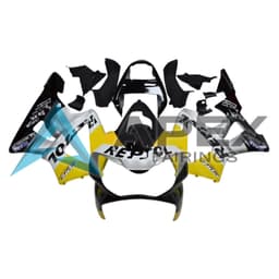 Black & Silver & Yellow & Repsol - Honda CBR900RR CBR929RR (2000-2001) ABS Fairings | Apex Fairings — view 1