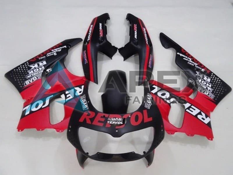 Red Matte Black White Repsol - Honda CBR900RR CBR893RR SC28 (1994-1995) ABS Fairings | Apex Fairings