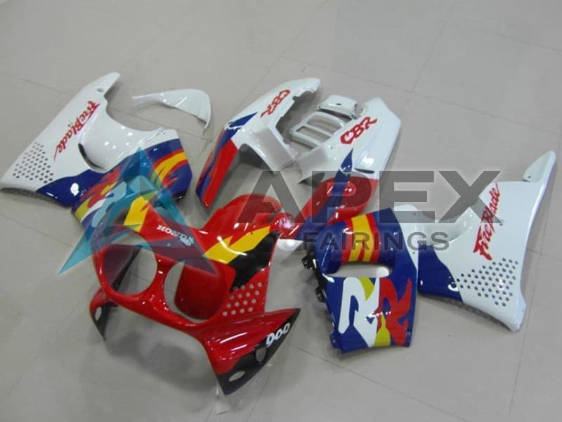 White Red Blue Yellow - Honda CBR900RR CBR893RR SC28 (1994-1995) ABS Fairings | Apex Fairings