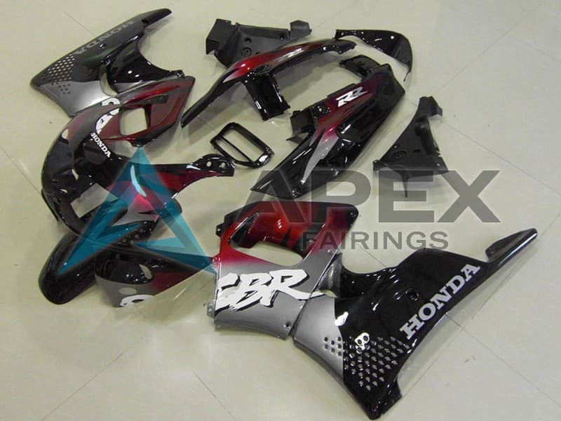 Silver Maroon Red Glossy Black - Honda CBR900RR CBR893RR SC33 (1996-1997) ABS Fairings | Apex Fairings