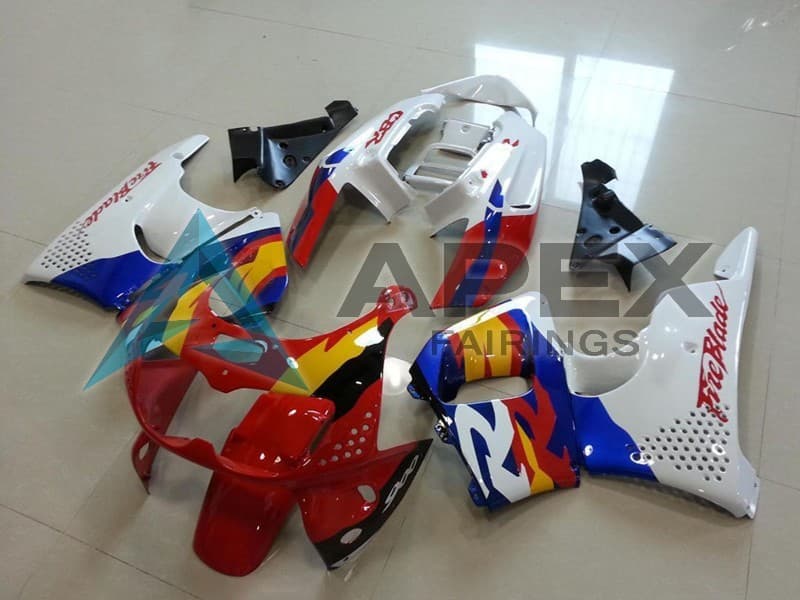 White Red Blue Yellow - Honda CBR900RR CBR893RR SC33 (1996-1997) ABS Fairings | Apex Fairings