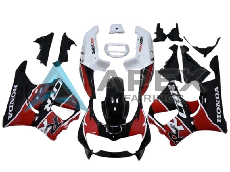 White Red Glossy Black - Honda CBR900RR CBR893RR SC33 (1996-1997) ABS Fairings | Apex Fairings
