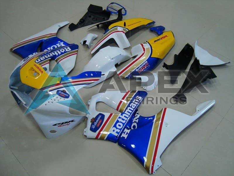White Blue Yellow Rothmans - Honda CBR900RR CBR919RR SC33 (1998-1999) ABS Fairings | Apex Fairings