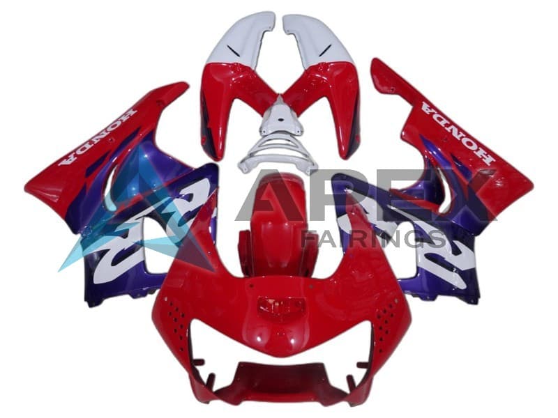 White Red Blue - Honda CBR900RR CBR919RR SC33 (1998-1999) ABS Fairings — Style FE28 | Apex Fairings