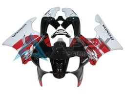 White Red Glossy Black - Honda CBR900RR CBR919RR SC33 (1998-1999) ABS Fairings | Apex Fairings — view 1