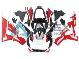 White Red Glossy Black Racing - Honda CBR900RR CBR929RR SC44 (2000-2001) ABS Fairings | Apex Fairings — view 1