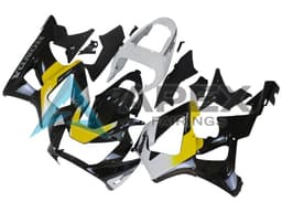 White Yellow Glossy Black - Honda CBR900RR CBR929RR SC44 (2000-2001) ABS Fairings | Apex Fairings — view 2