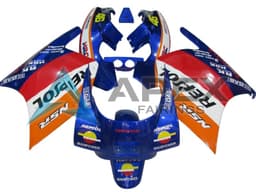 Orange White Red Blue Repsol - Honda NSR250R MC28 (1988-1989) ABS Fairings | Apex Fairings — view 1