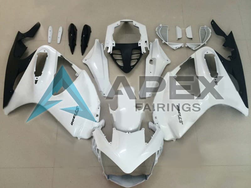 White Black - Honda Honda ST 1300 / Pan European 1300 (2002-2016) ABS Fairings | Apex Fairings