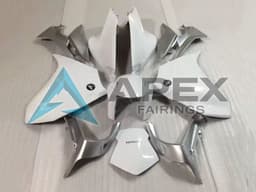 Silver White - Honda VFR1200F (2010-2013) ABS Fairings — Style FE14 | Apex Fairings — view 1